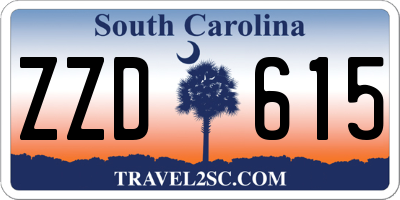 SC license plate ZZD615