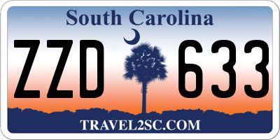 SC license plate ZZD633