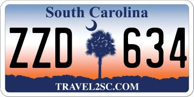 SC license plate ZZD634