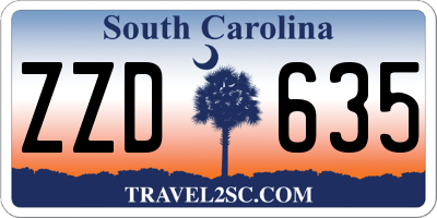 SC license plate ZZD635