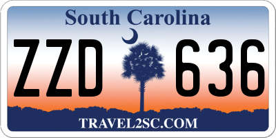 SC license plate ZZD636