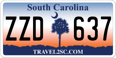 SC license plate ZZD637
