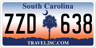 SC license plate ZZD638