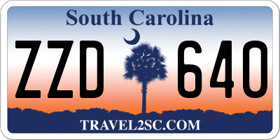 SC license plate ZZD640