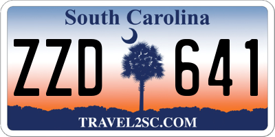 SC license plate ZZD641