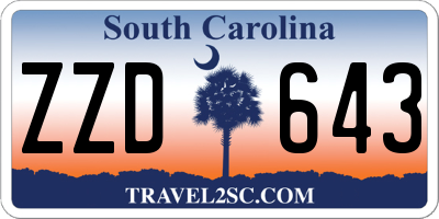 SC license plate ZZD643