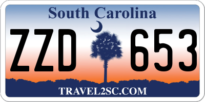 SC license plate ZZD653