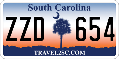 SC license plate ZZD654