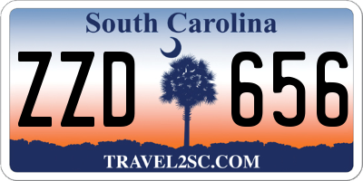 SC license plate ZZD656