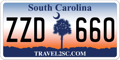 SC license plate ZZD660