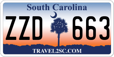 SC license plate ZZD663