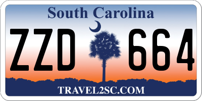 SC license plate ZZD664