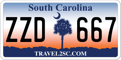 SC license plate ZZD667
