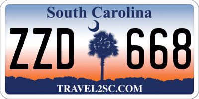 SC license plate ZZD668