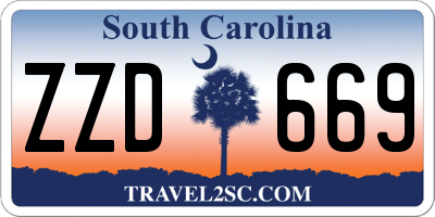 SC license plate ZZD669