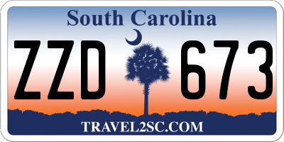 SC license plate ZZD673