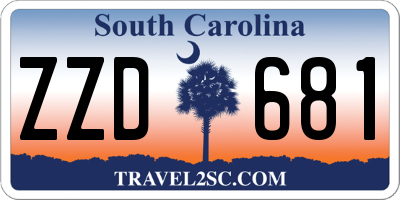 SC license plate ZZD681