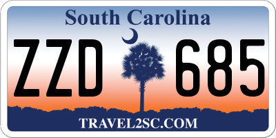SC license plate ZZD685