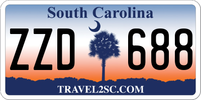 SC license plate ZZD688