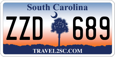 SC license plate ZZD689