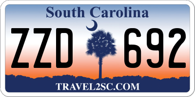 SC license plate ZZD692