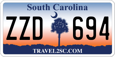 SC license plate ZZD694