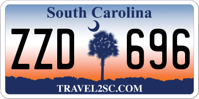 SC license plate ZZD696