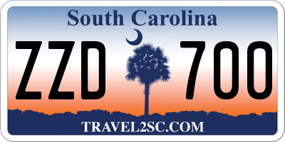 SC license plate ZZD700