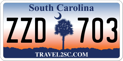 SC license plate ZZD703