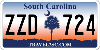 SC license plate ZZD724