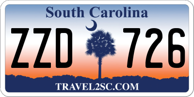 SC license plate ZZD726