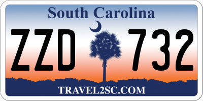 SC license plate ZZD732