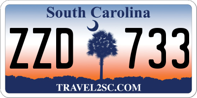 SC license plate ZZD733