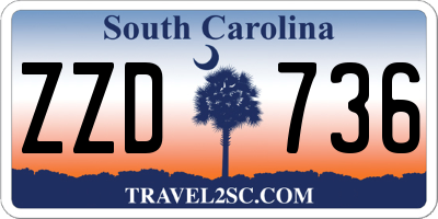 SC license plate ZZD736