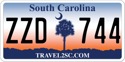 SC license plate ZZD744