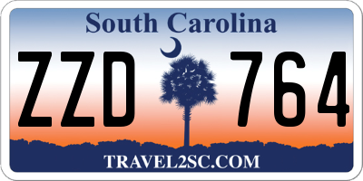SC license plate ZZD764