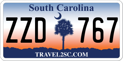 SC license plate ZZD767