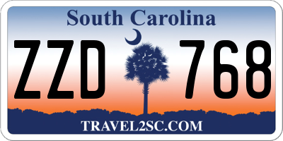 SC license plate ZZD768