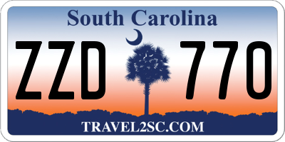 SC license plate ZZD770