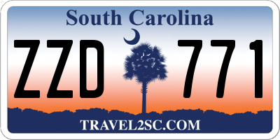 SC license plate ZZD771