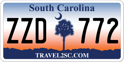 SC license plate ZZD772