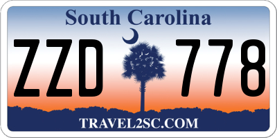 SC license plate ZZD778
