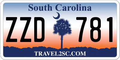 SC license plate ZZD781