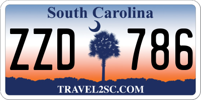 SC license plate ZZD786