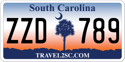 SC license plate ZZD789