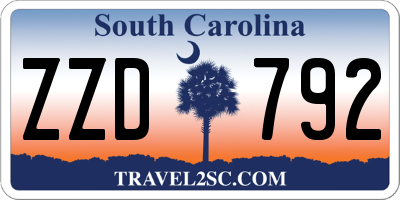 SC license plate ZZD792