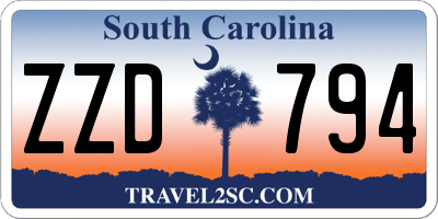 SC license plate ZZD794