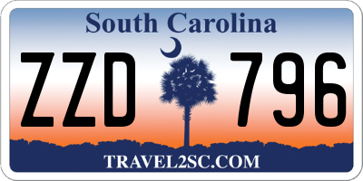 SC license plate ZZD796