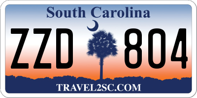 SC license plate ZZD804