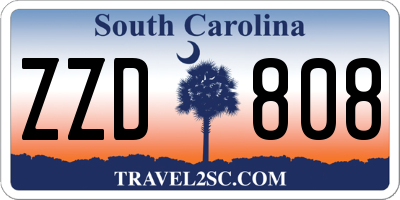 SC license plate ZZD808